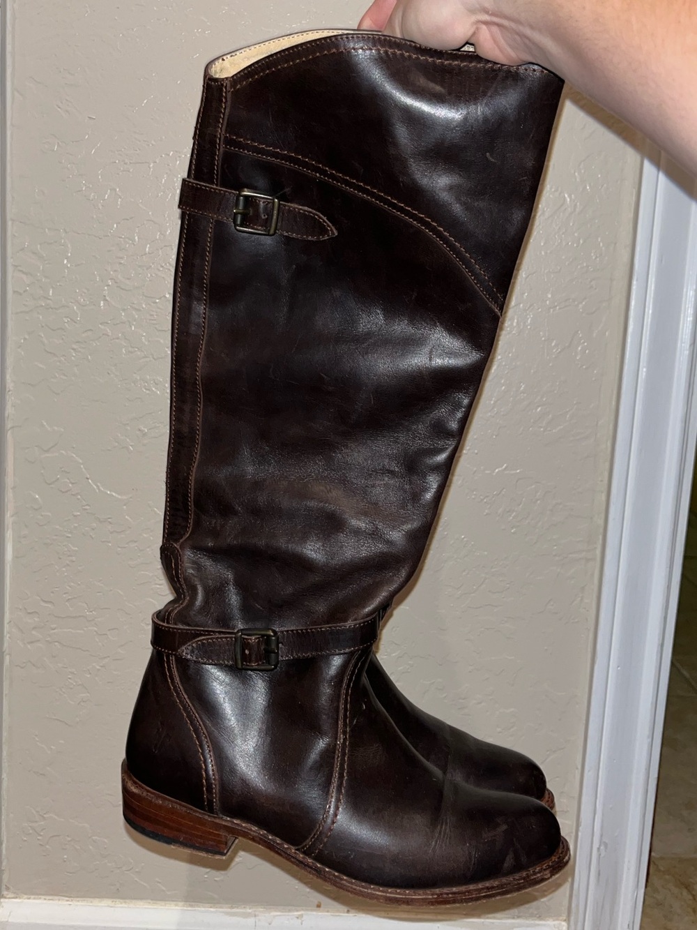 Frye Dorado Leather Riding Boots 🤎